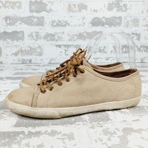 Frye Ludlow Off White Canvas Mens Athletic Rawhide Lace Fair Sneakers O 664